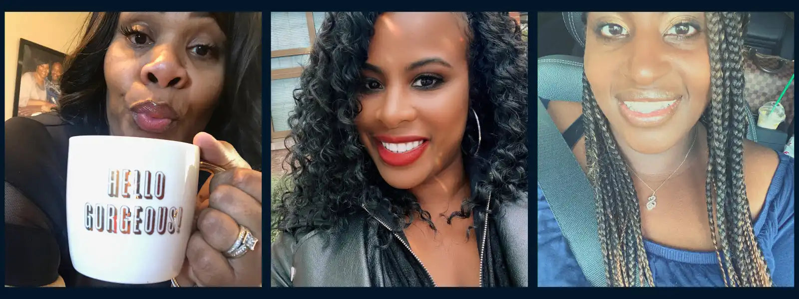 Three women’s portraits.